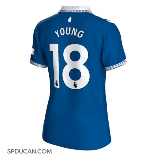 Zenski Nogometni Dres Everton Ashley Young #18 Domaci 2023-24 Kratak Rukav